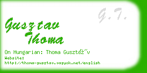 gusztav thoma business card